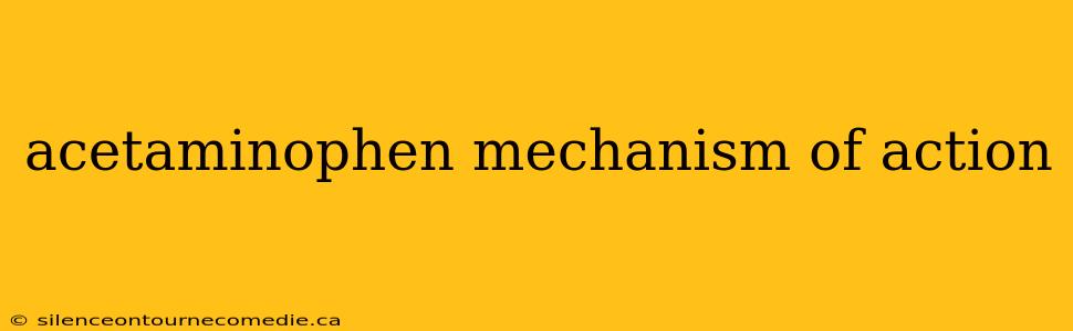 acetaminophen mechanism of action