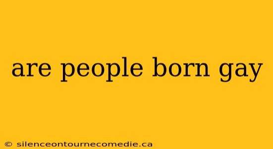 are people born gay