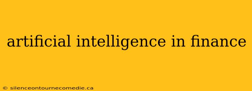 artificial intelligence in finance