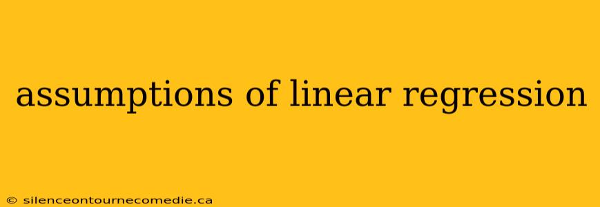 assumptions of linear regression