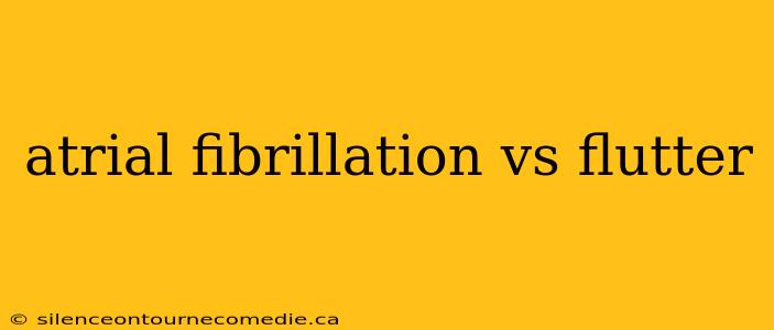 atrial fibrillation vs flutter