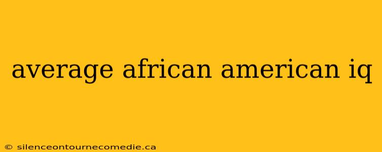 average african american iq