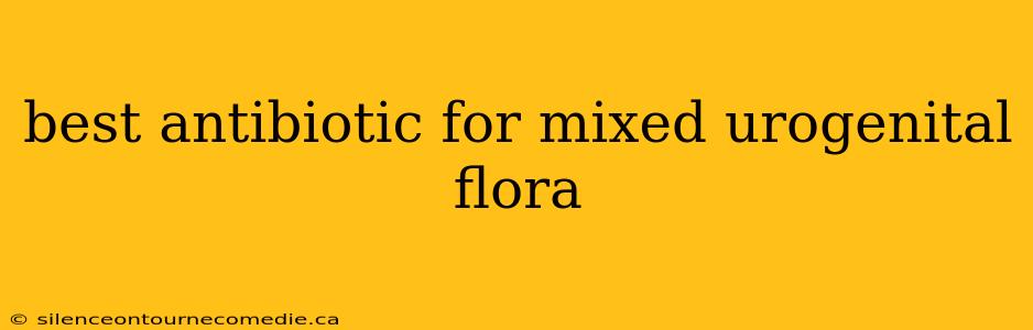best antibiotic for mixed urogenital flora