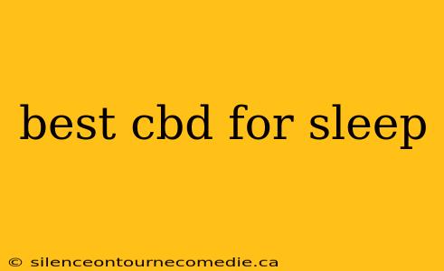 best cbd for sleep