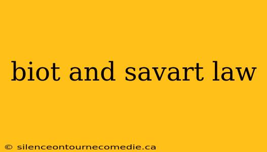 biot and savart law