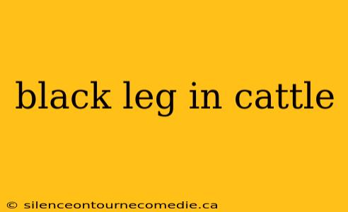 black leg in cattle