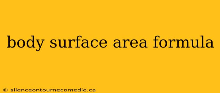 body surface area formula