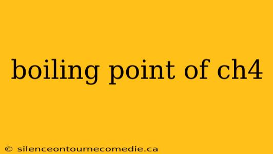 boiling point of ch4