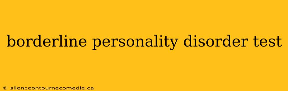 borderline personality disorder test