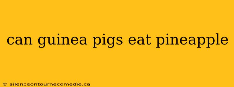 can guinea pigs eat pineapple