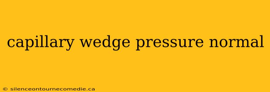 capillary wedge pressure normal