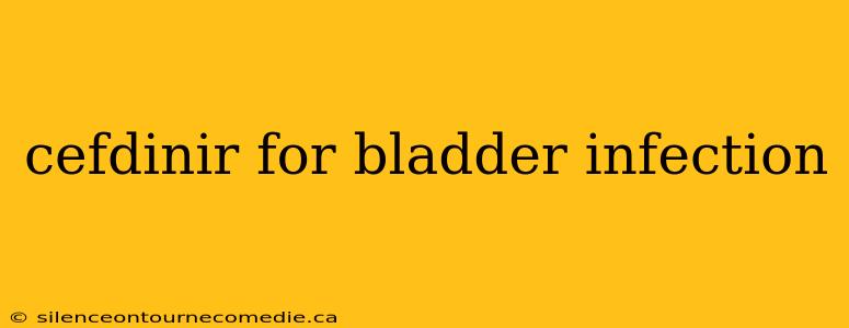 cefdinir for bladder infection