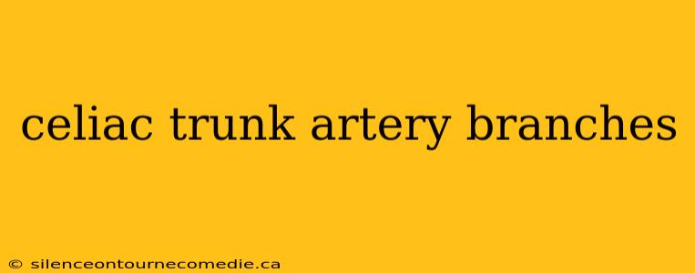 celiac trunk artery branches