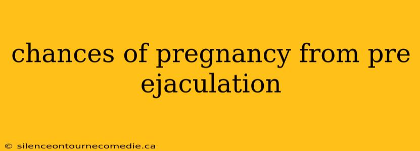 chances of pregnancy from pre ejaculation