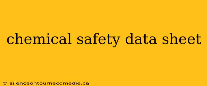 chemical safety data sheet