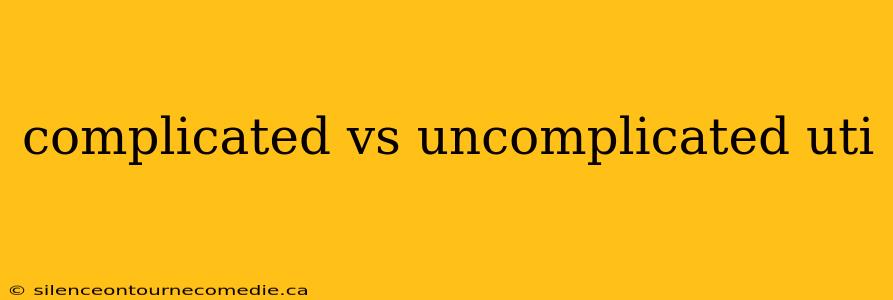 complicated vs uncomplicated uti