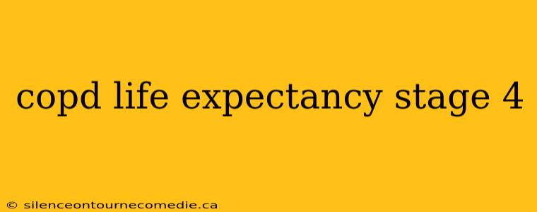 copd life expectancy stage 4
