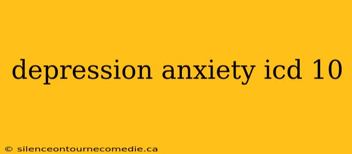 depression anxiety icd 10