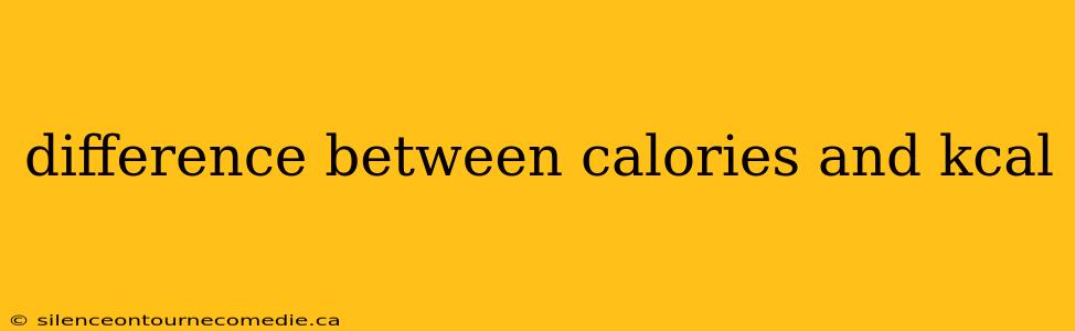 difference between calories and kcal