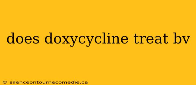 does doxycycline treat bv