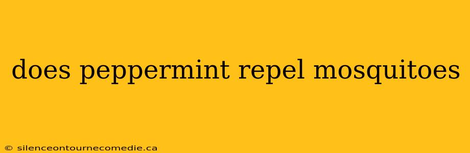 does peppermint repel mosquitoes