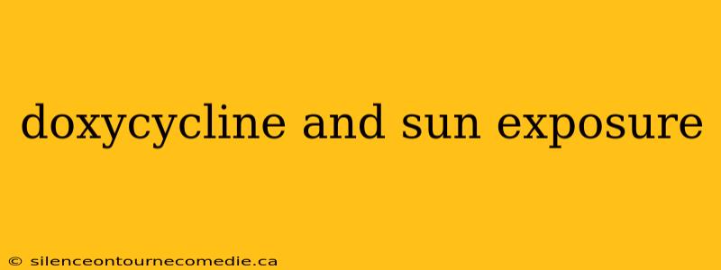doxycycline and sun exposure