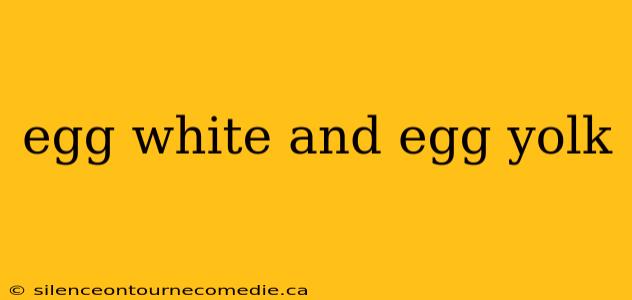 egg white and egg yolk
