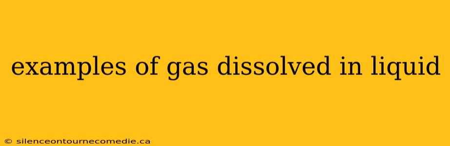 examples of gas dissolved in liquid