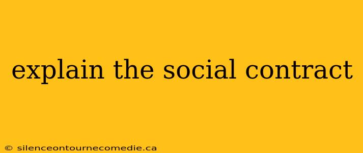 explain the social contract