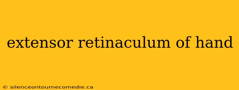 extensor retinaculum of hand