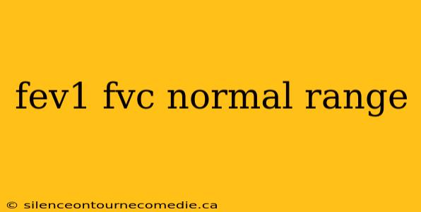 fev1 fvc normal range