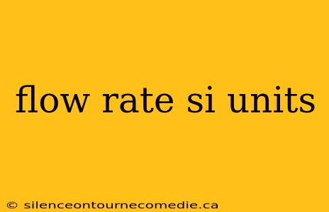 flow rate si units