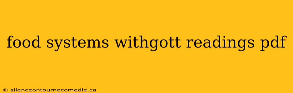 food systems withgott readings pdf