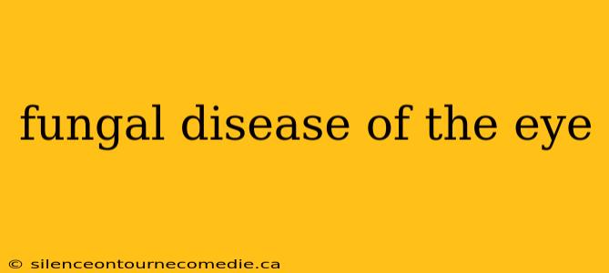 fungal disease of the eye
