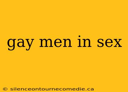 gay men in sex