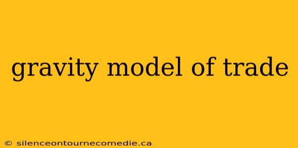 gravity model of trade