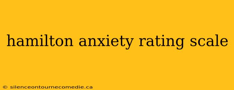 hamilton anxiety rating scale
