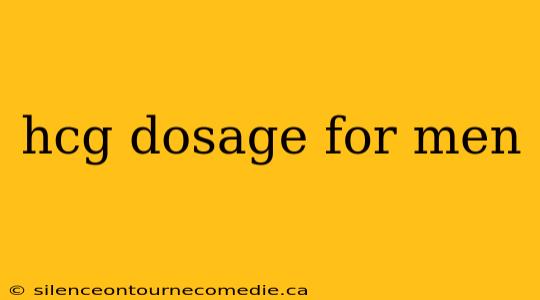 hcg dosage for men