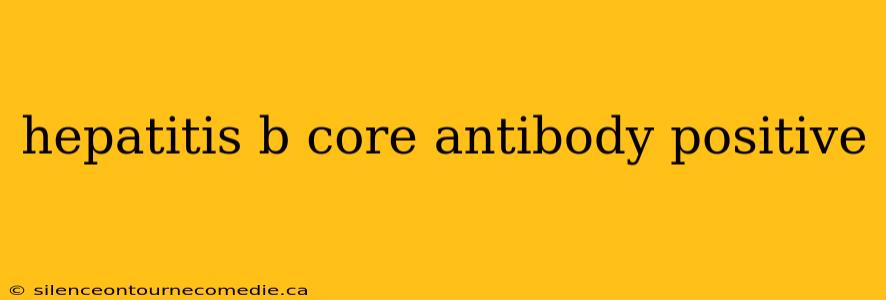 hepatitis b core antibody positive
