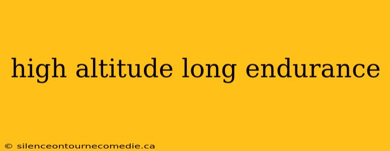 high altitude long endurance