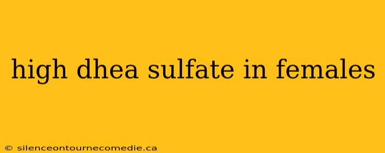 high dhea sulfate in females