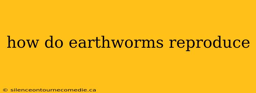 how do earthworms reproduce