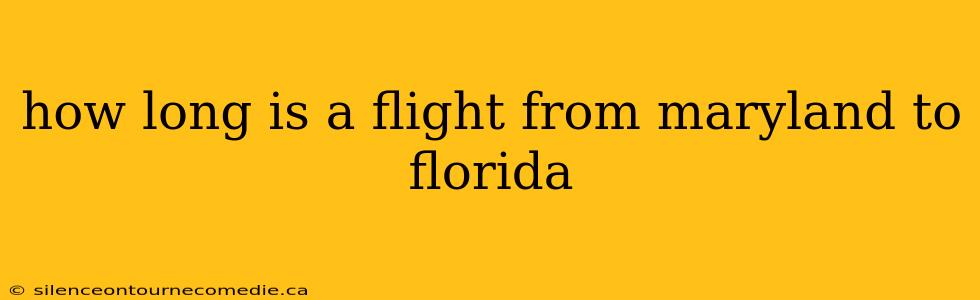 how long is a flight from maryland to florida