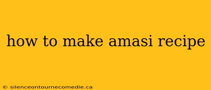 how to make amasi recipe