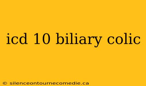 icd 10 biliary colic