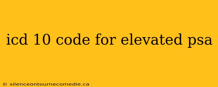 icd 10 code for elevated psa
