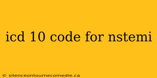 icd 10 code for nstemi
