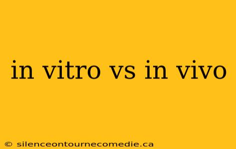 in vitro vs in vivo