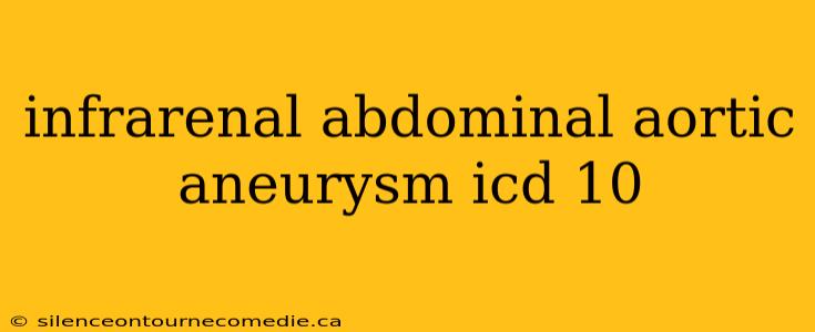 infrarenal abdominal aortic aneurysm icd 10