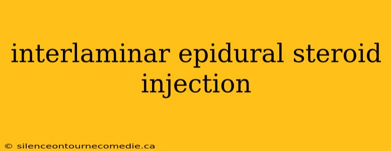 interlaminar epidural steroid injection